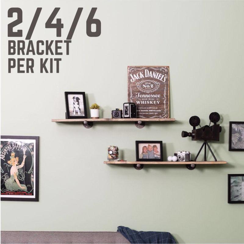 BRACKET BLACK RND 1/2X8