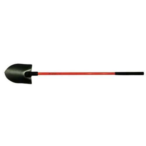 Nupla Certified Non-Conductive Shovel, 11-1/2 in x 9 in Round Point Blade, 48 in Fiberglass Butt Grip Handle - 1 EA (545-76-245)