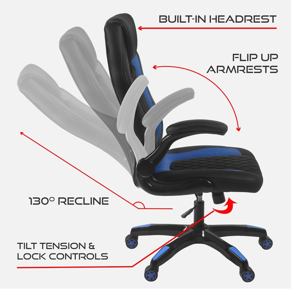 Modern Flip Up Arm Gaming Chair by Regency Seating