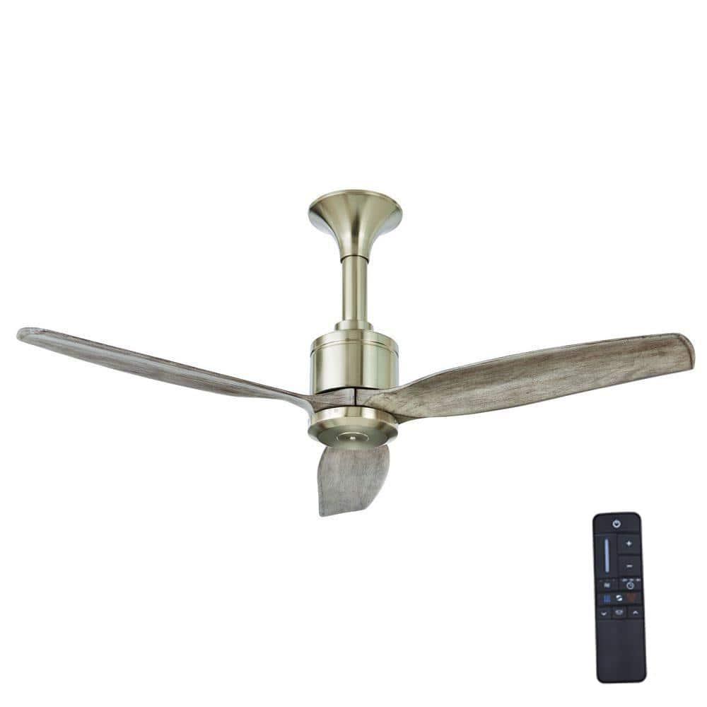 Home Decorators Collection Chaplin 52 in Indoor Brushed Nickel Ceiling Fan with Remote