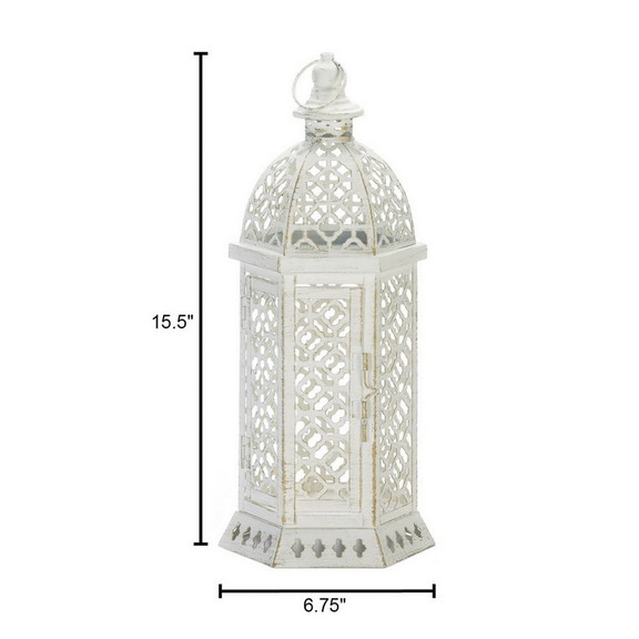 Gallery of Light 10018608 Cutwork Hexagon Lantern