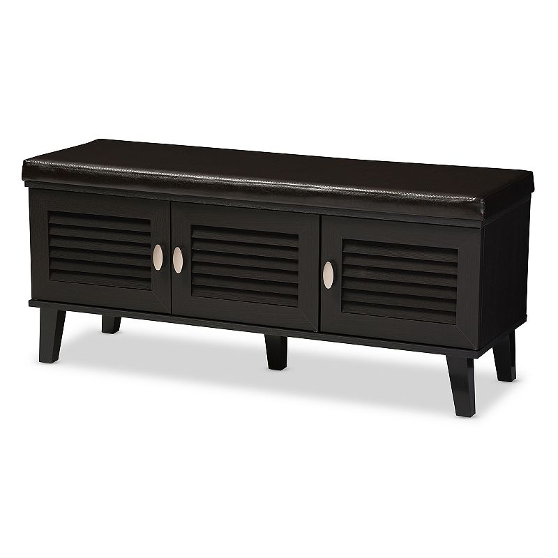 Baxton Studio Sheffield 3-Door Storage Bench