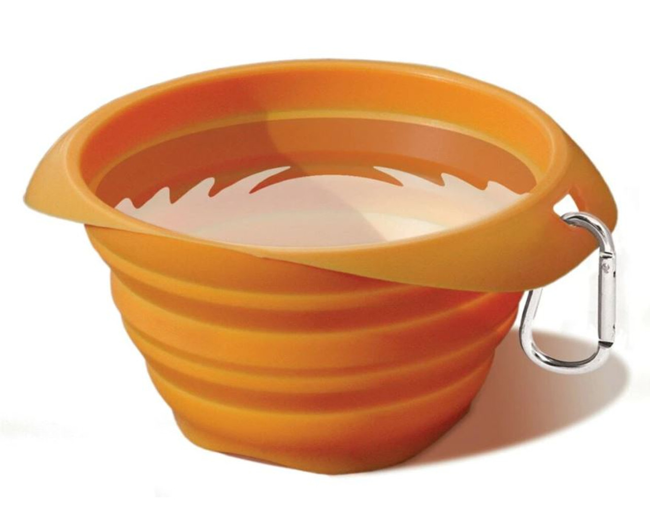 Kurgo Collaps-A-Bowl Travel Dog Bowl， Orange