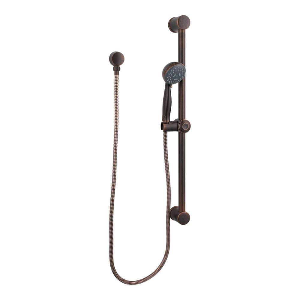 Pfister Pfirst 3-Spray Round Wall Bar Shower Kit with Hand Shower in Rustic Bronze LG16-300U