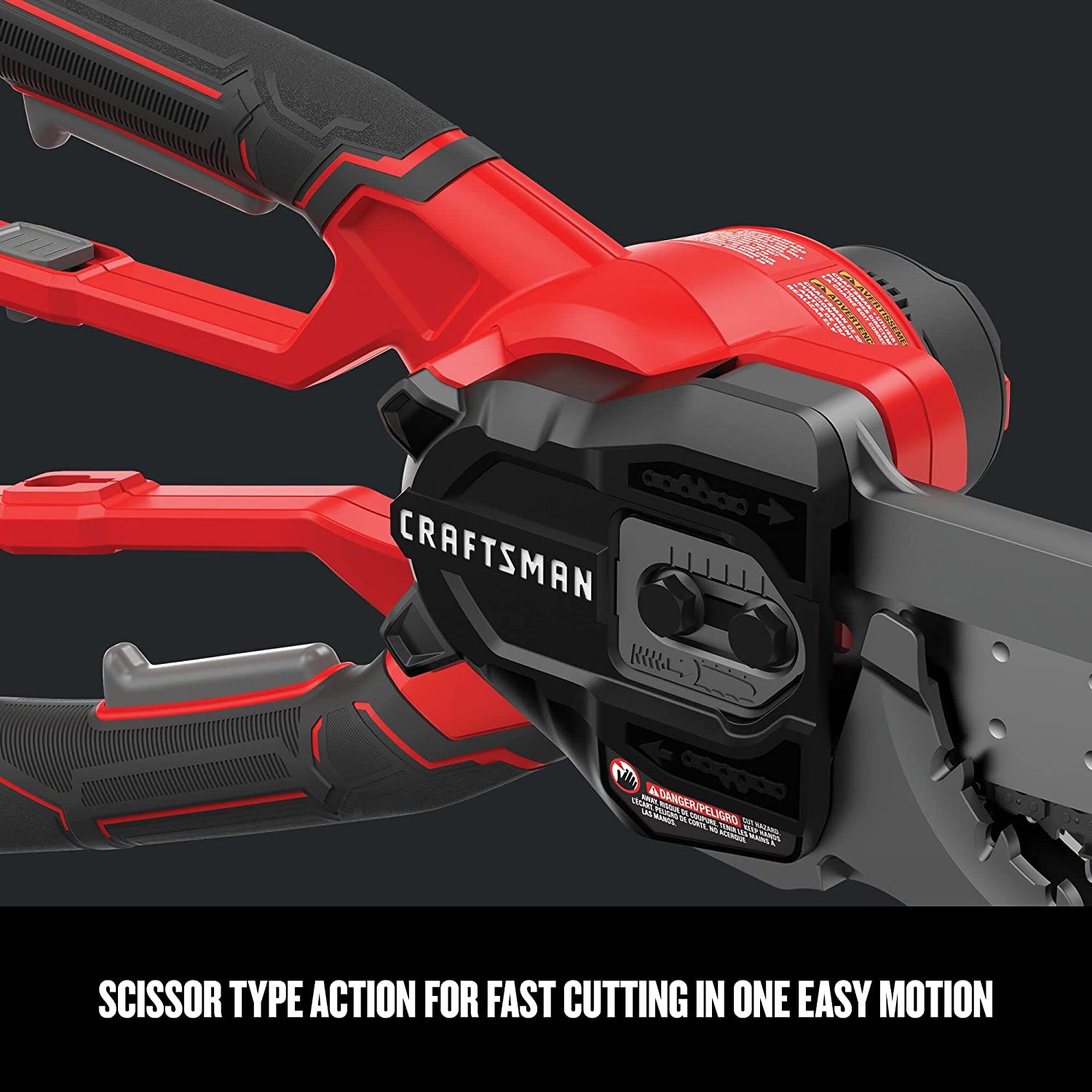 CRAFTSMAN V20 Cordless Lopper， 6 inch， Battery and Charger Included (CMCCSL621D1)， Red