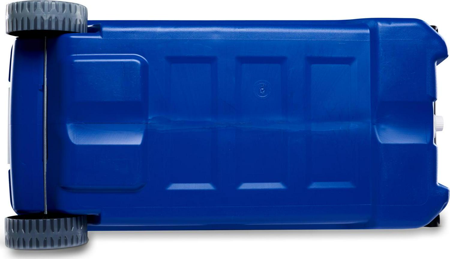 Igloo 110 qt. Glide Ice Chest Cooler with Wheels， Blue