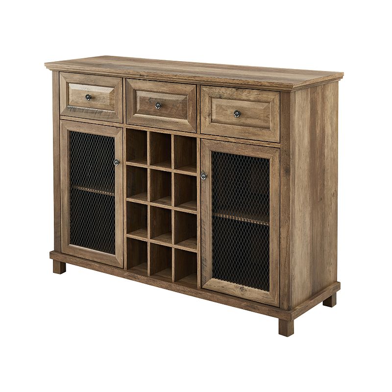 Farmhouse Sideboard Wine Rack Buffet Table