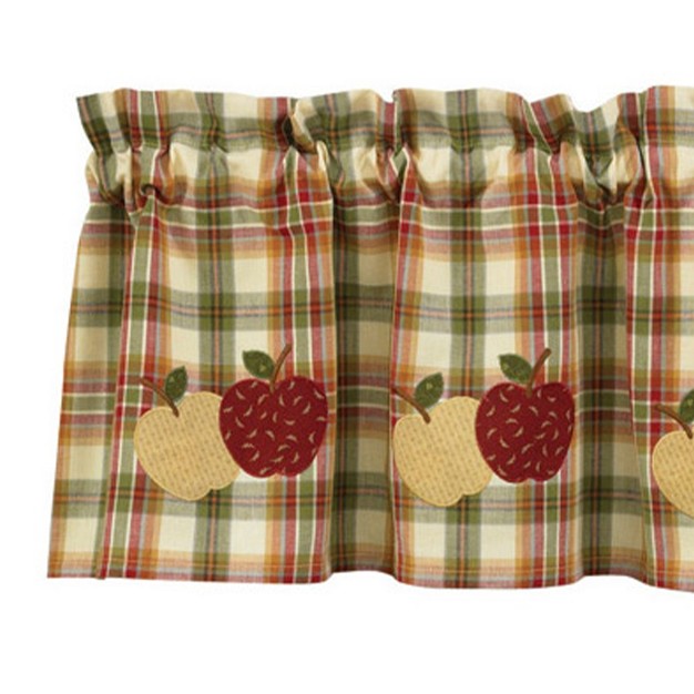 Park Designs Apple Lined Valance 60 x27 x27 l Red