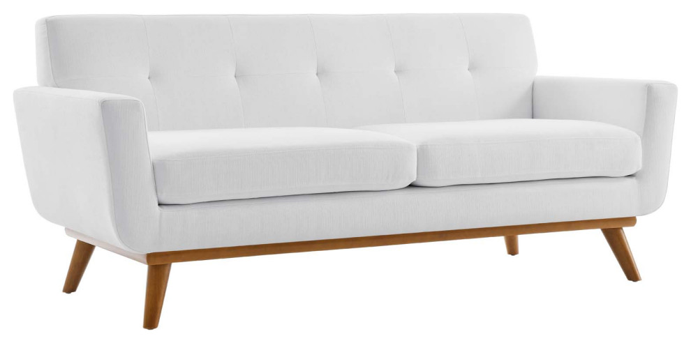 Engage Upholstered Fabric Loveseat   Midcentury   Loveseats   by Modway  Houzz