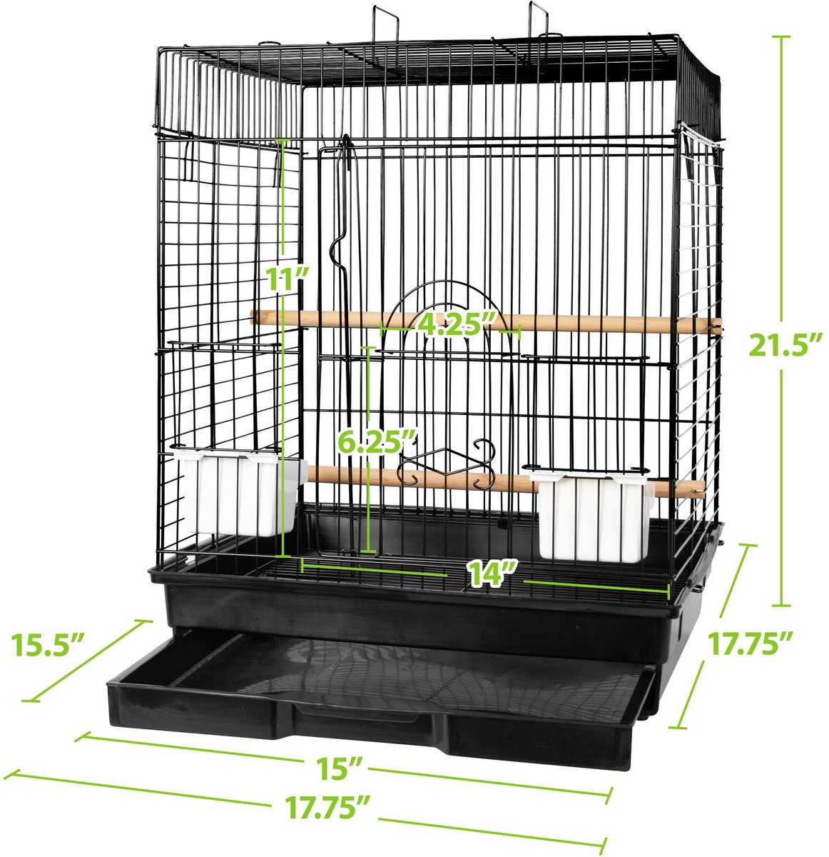 Featherland Paradise 448S Fun Kit Bird Cage， Black