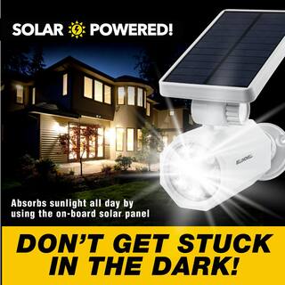 Bell Howell 4-Watt Solar Powered White Motion Activated Outdoor Integrated LED Bionic Spotlight Flood Light 7883