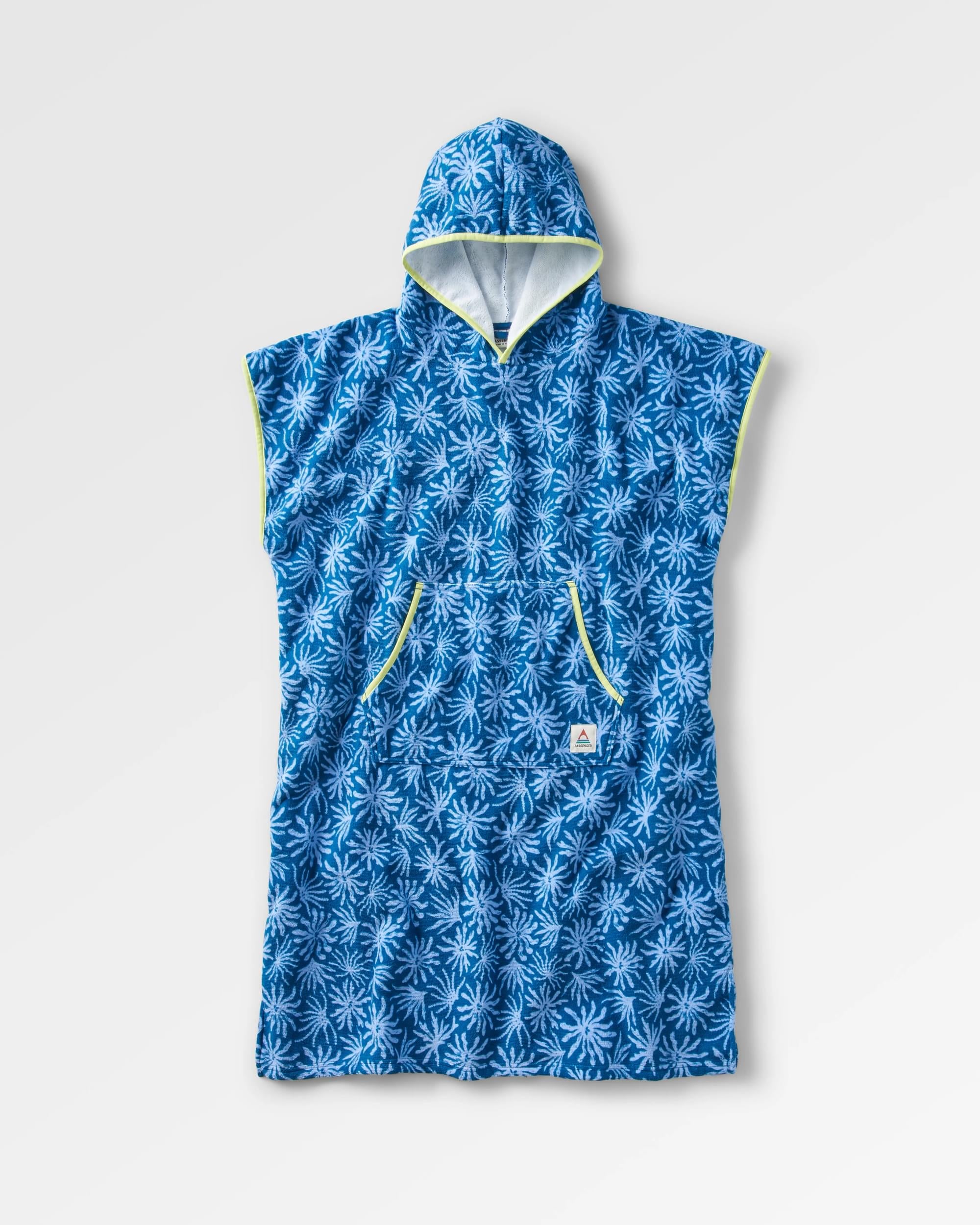 Tulum Recycled Towel Poncho - Seaweed Blue Steel