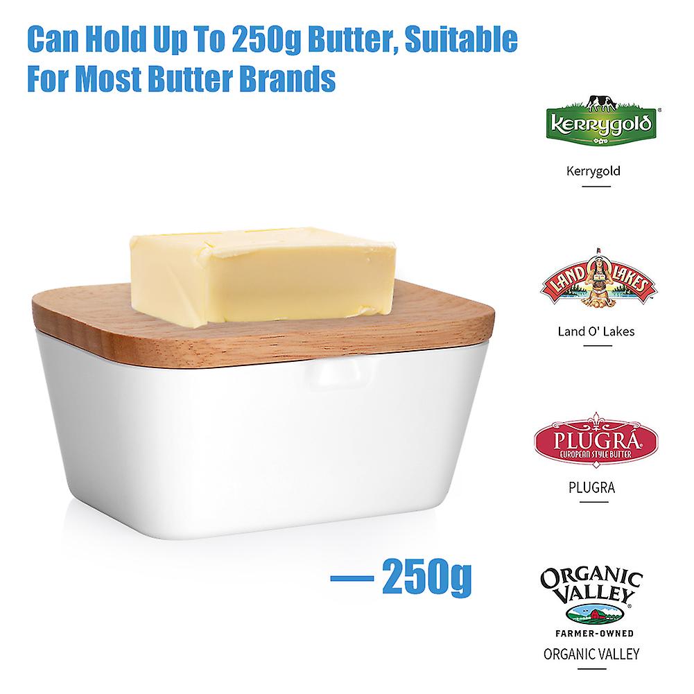 Sealing Butter Box with Wood Lid Storage Box Container