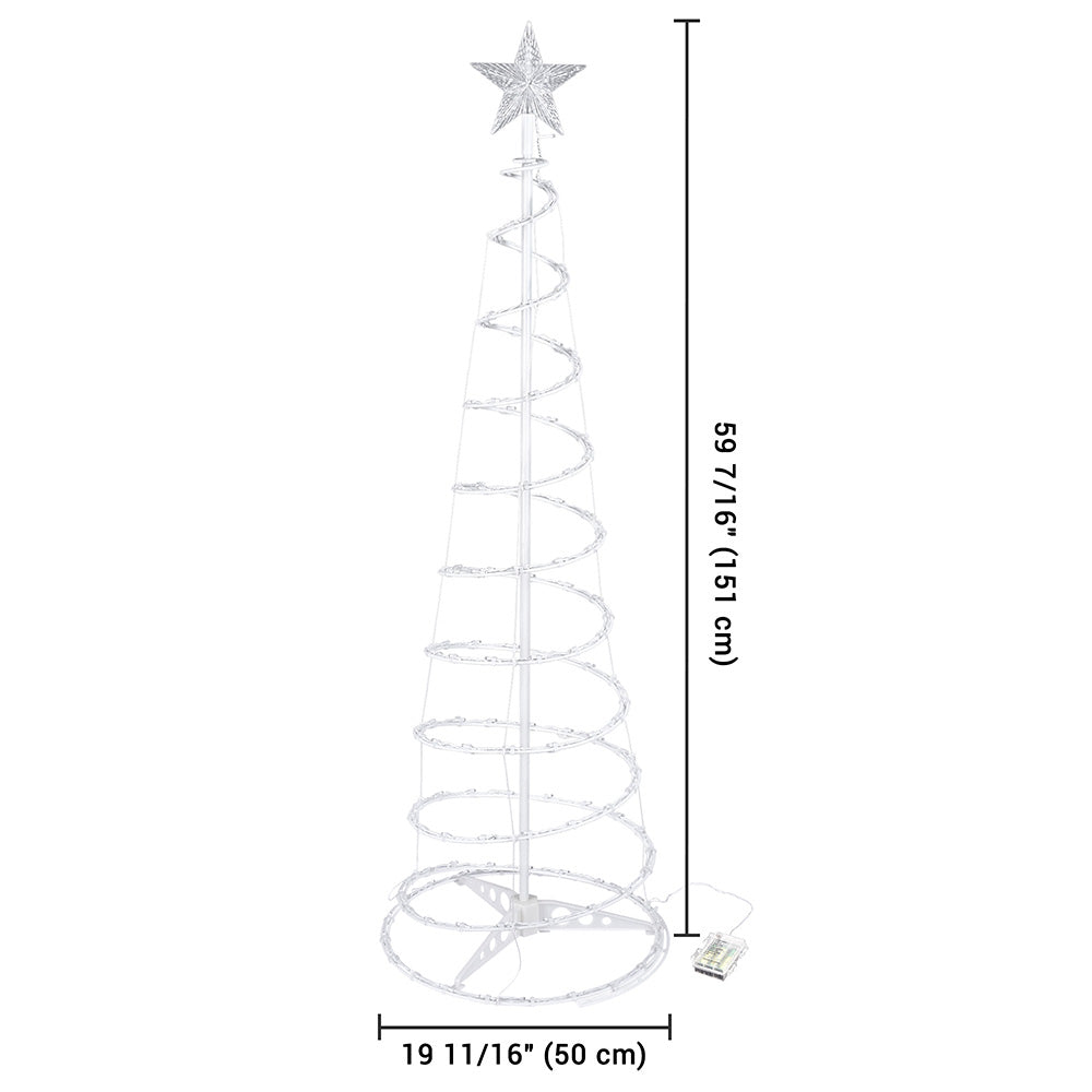 Yescom 5' Lighted Spiral Christmas Tree LED Decor