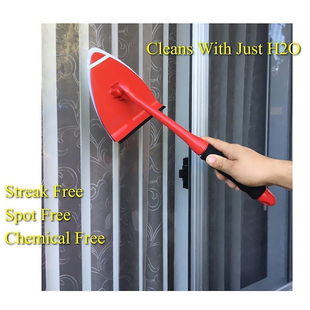 Glass Cleaner 360 Swivel Handle Pane Dr Scrubber Brush  Window Shower Door Cleaning Kit Light Purple