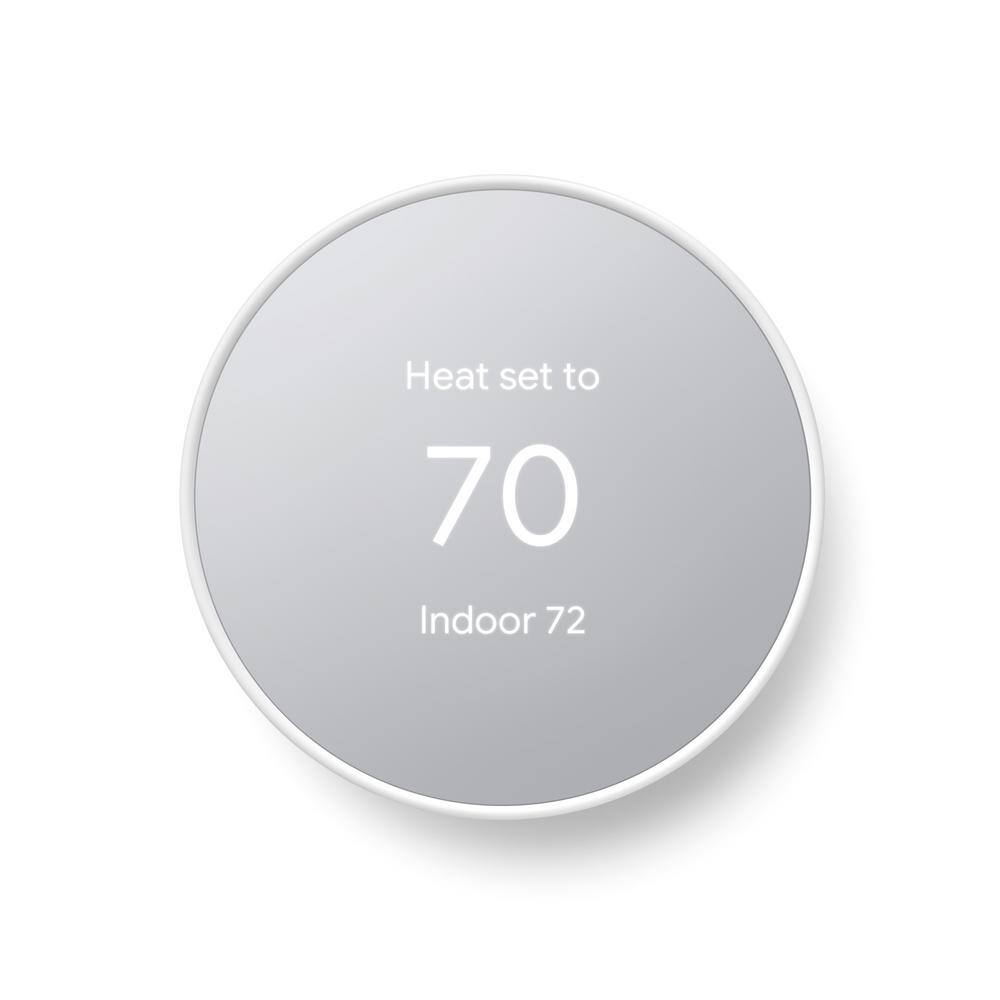 Google Nest Thermostat - Smart Programmable Wi-Fi Thermostat - Snow GA01334-US