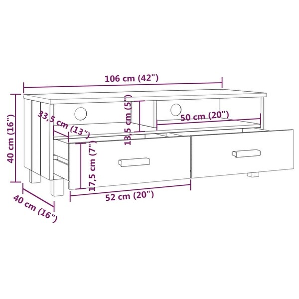 TV Cabinet HAMAR Light Gray 41.7