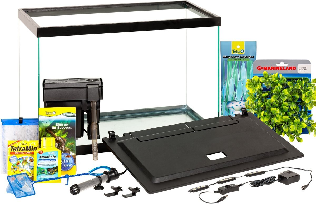 Tetra Aquarium + LED Lighting and Decor Fish Aquariums， 20-gal