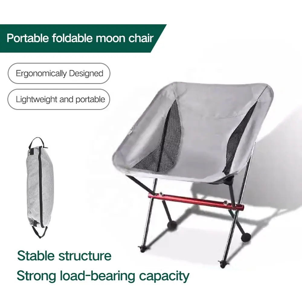 Foldable Lightweight Portable Moon Camp Chair Outdoor Folding Camping Chair Hiking And Traveling