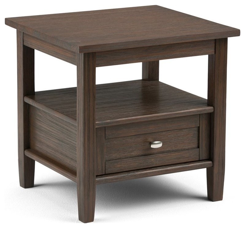 Atlin Designs End Table in Farmhouse Brown   Transitional   Side Tables And End Tables   by Homesquare  Houzz