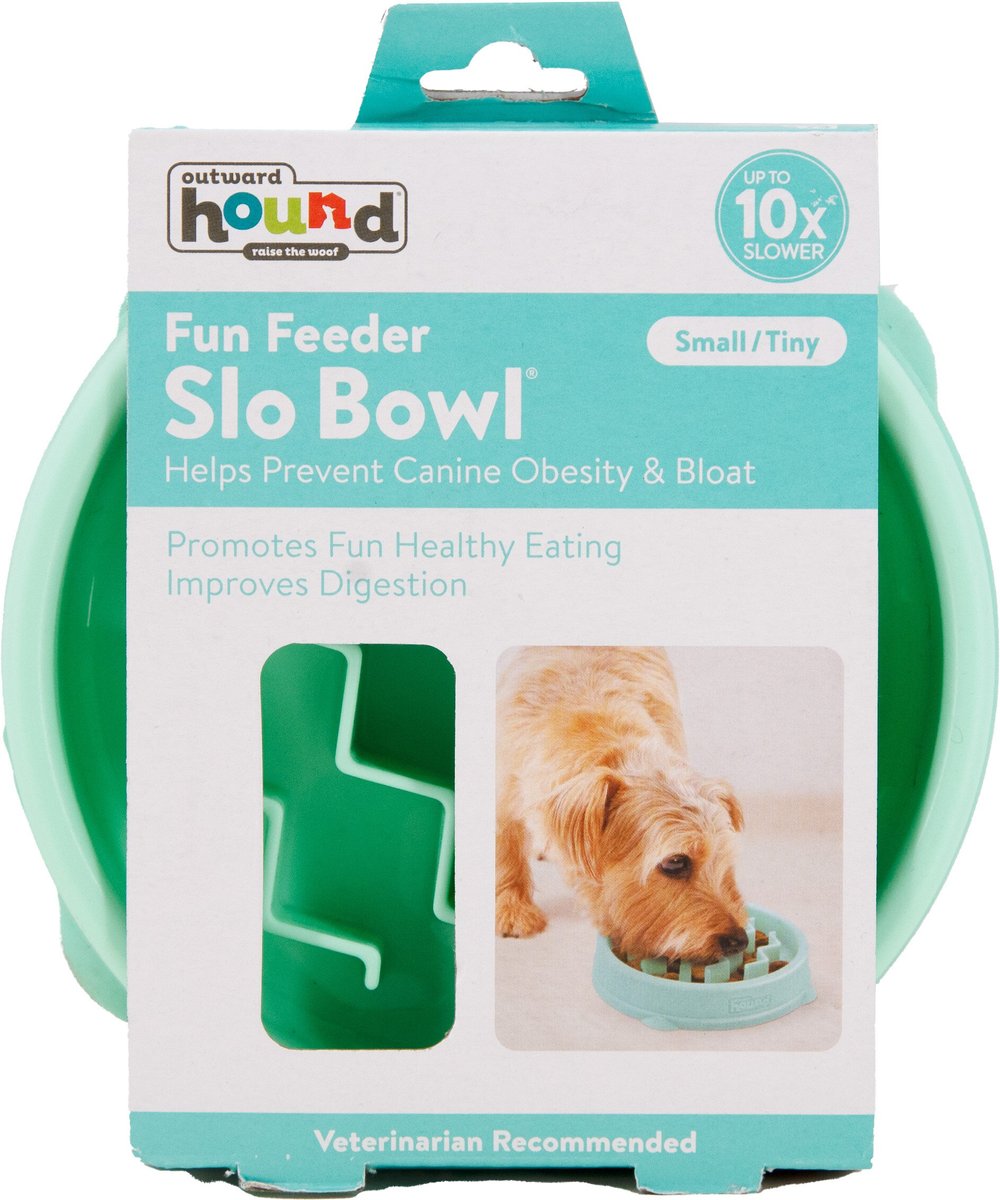 Outward Hound Non-Skid Plastic Slow Feeder Dog Bowl