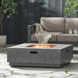 Noble House Reign Concrete Square Metal Fire Pit (No Tank Holder) 69689