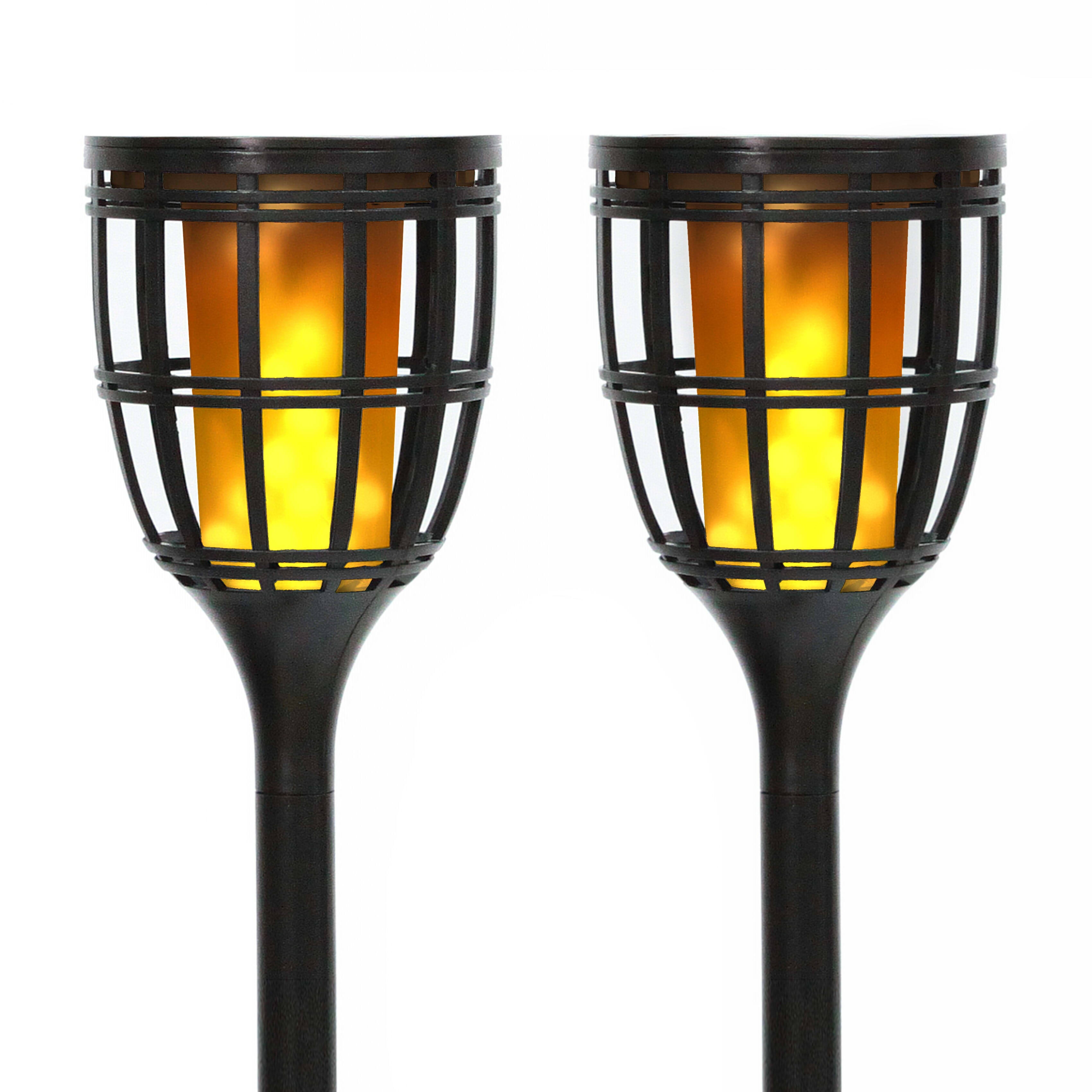 Techko Solar 3-in-1 Multi-Functional Torch Lights -  Flame or Still Lighting (2 Pack)