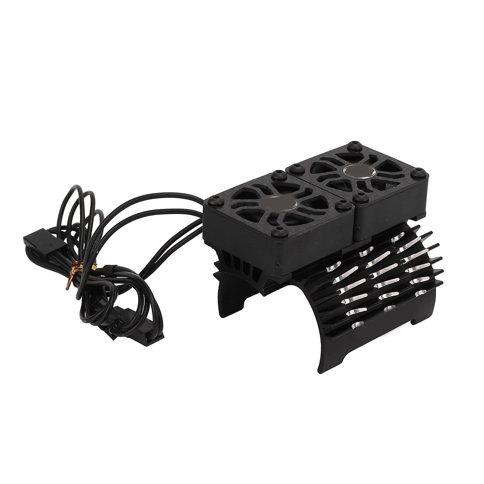 4042mm Brushless Motor Cooling Fan Dual Motor Heatsink Radiator For 1/8 Remote Control Carblack