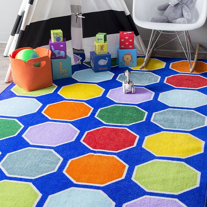 nuLOOM Kecia Colorful Octagons Rug