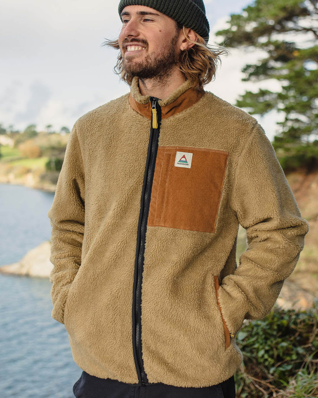 Trekker Recycled Deep-Pile Sherpa Fleece - Biscuit