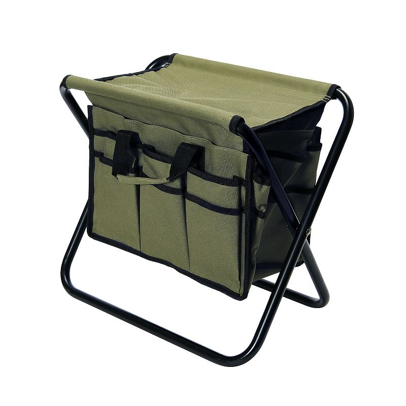 Household Essentials Utility Stool with 20 Storage Pockets