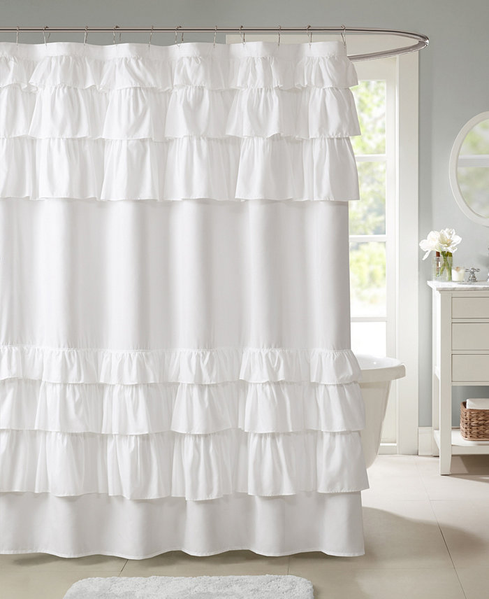 Madison Park Grace Ruffled Shower Curtain 72 x  72