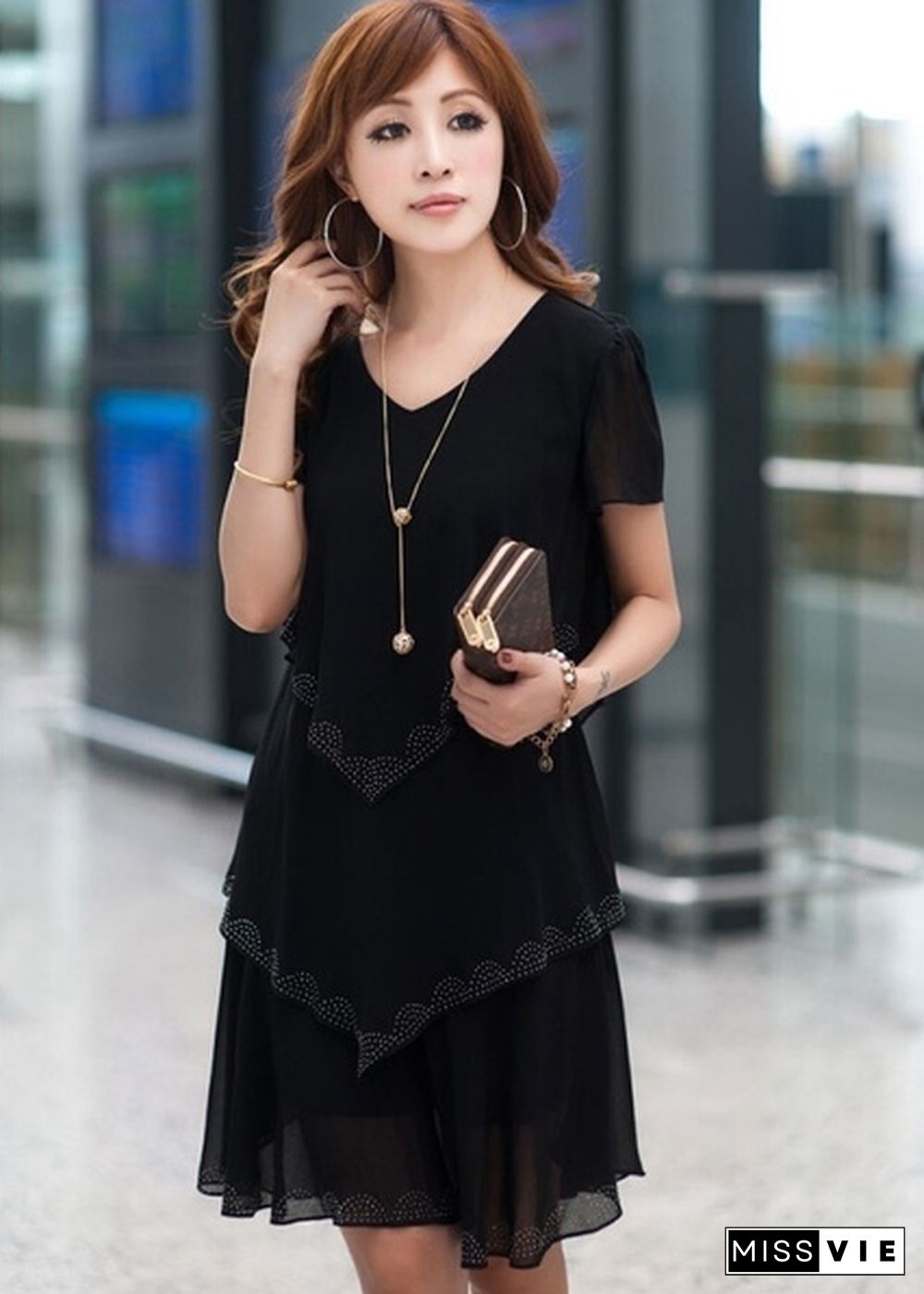 Summer woman Loose Ruffles Chiffon dress robe femme ete dresses Plus Size woman clothing vestido S-5XL