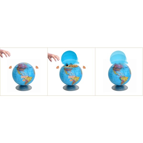 100% Touchless Motion Sensor Cookie Jar - Global Map