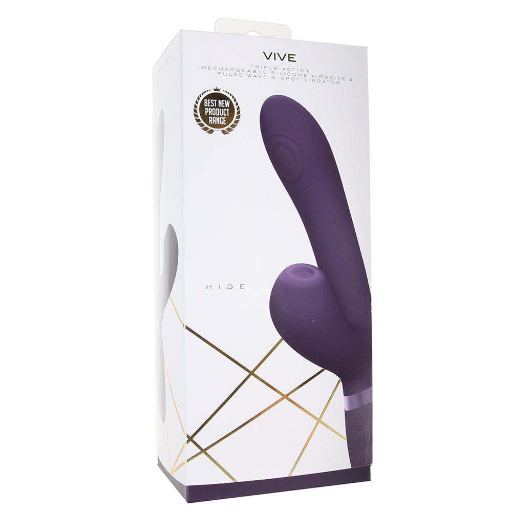 Vive Hide Triple Action Pulse Wave Rabbit Vibe