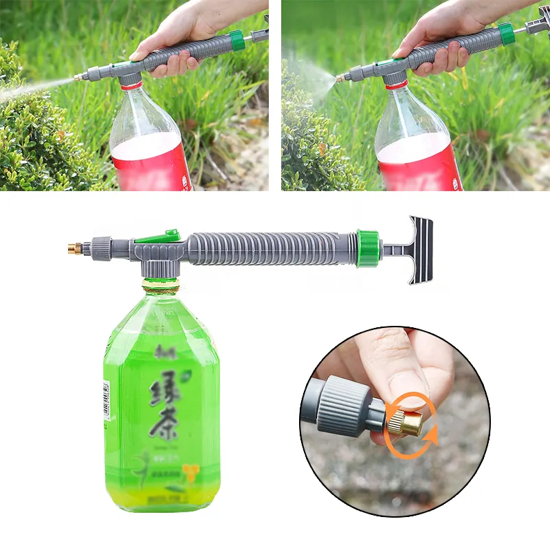 Garden Watering Tool Sprayer Manual High Pressure Air Pump Sprayer Adjustable Drink Bottle Spray Head Nozzle Agriculture Tools