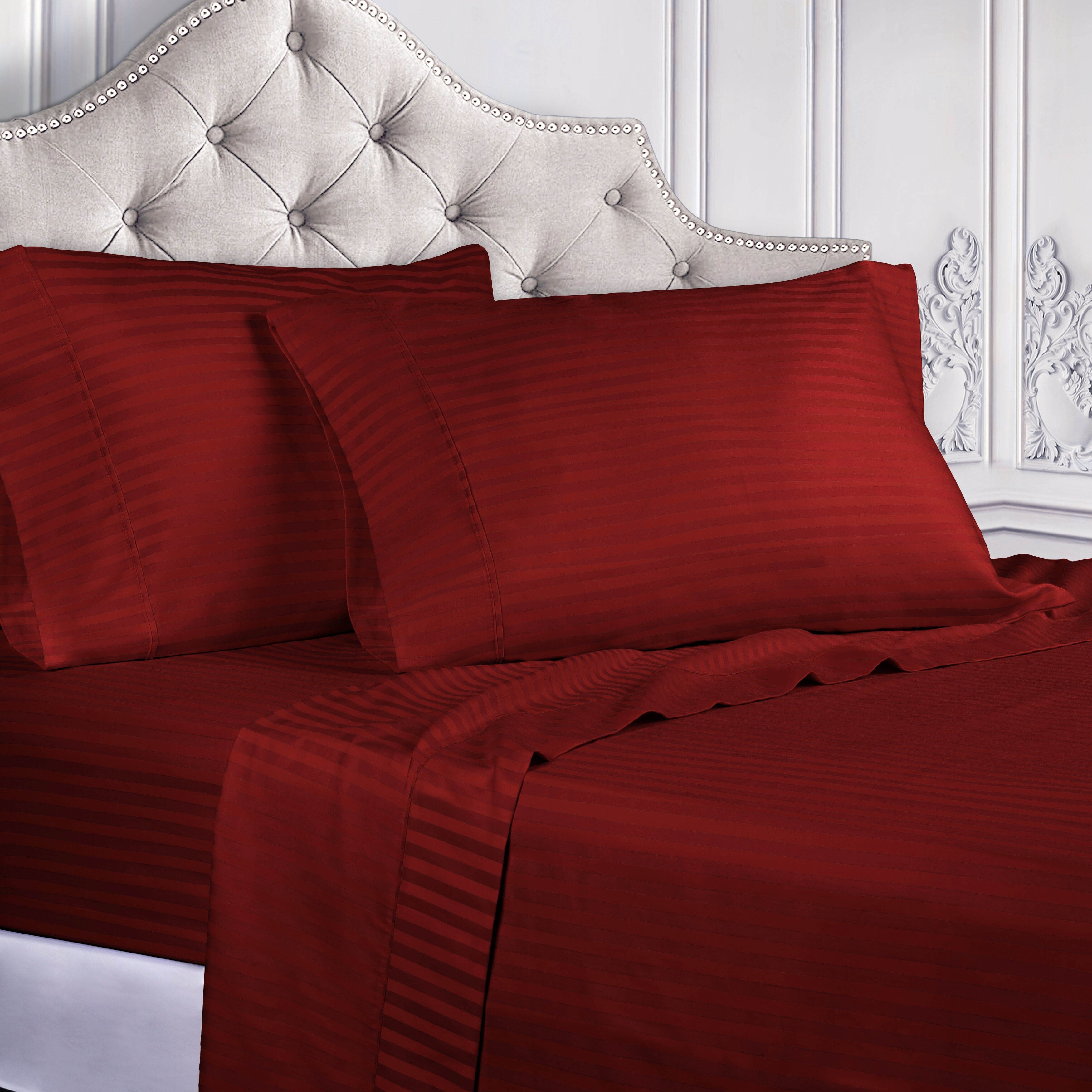 Superior Egyptian Cotton 300 Thread Count Stripe Deep Pocket Bed Sheet Set