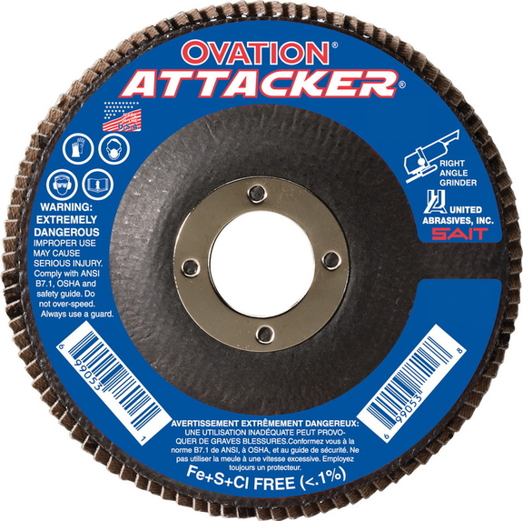 SAIT 76249 Flap Discs Metal  ovation attacker 7x7/...