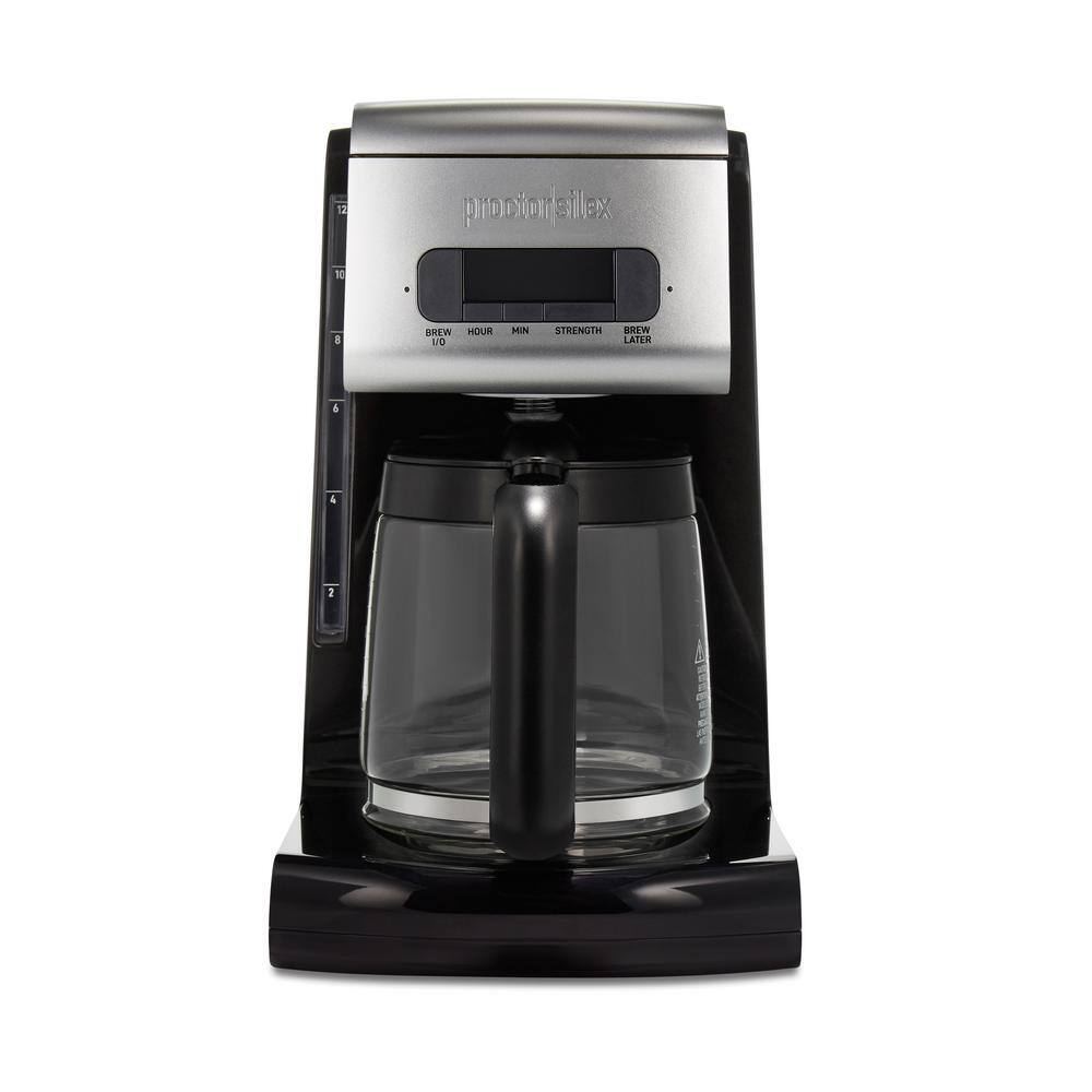 Proctor Silex FrontFill Programmable 12 Cup Black Drip Coffee Maker 43687