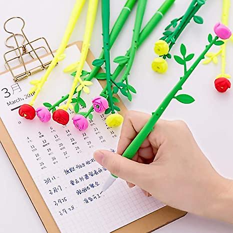 School Company Writing Gel Pen， Creative Classic Cute Gel Pen To Write Smoothly Creative Flower Gel Ink Pen Cute Stationery School Office Supplies Kid