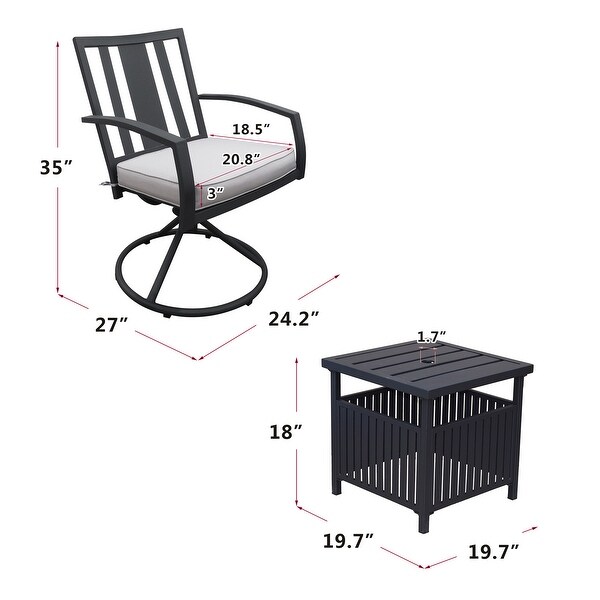 Black Coffee Table Patio Dining Table with Umbrella Hole