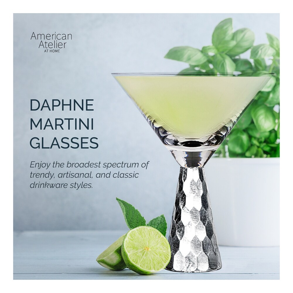 American Atelier Daphne Martini Glasses Set of 2   9 oz.