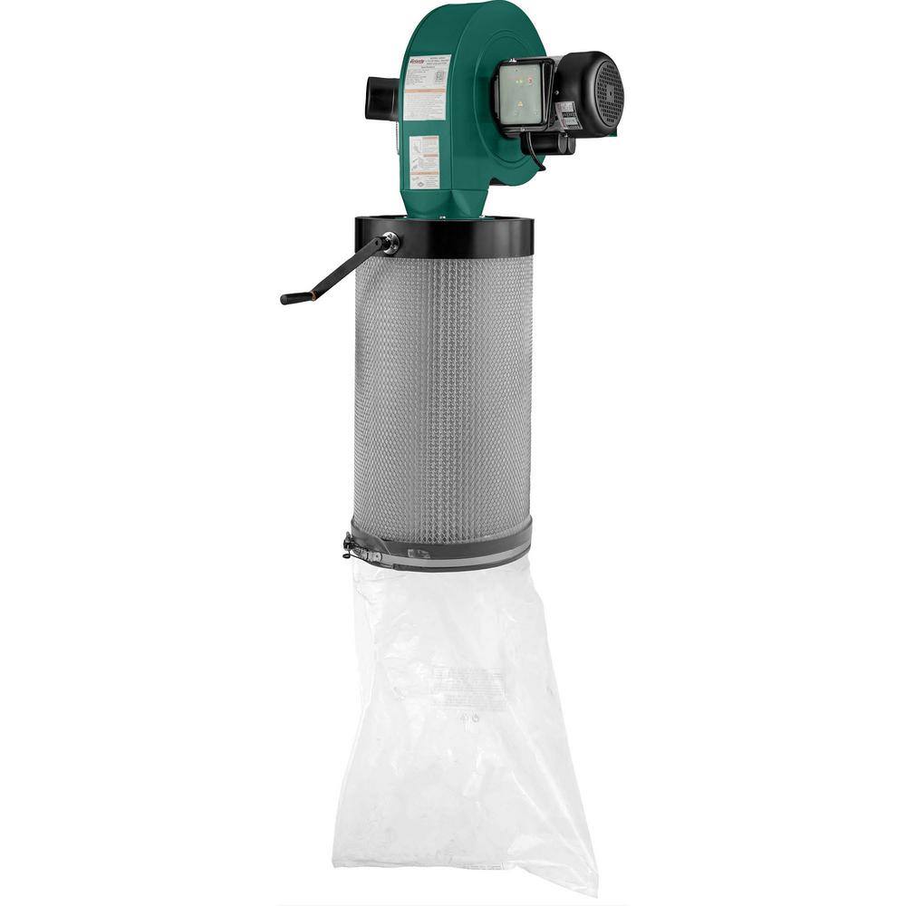 Grizzly Industrial 1-12 HP Wall-Mount Dust Collector with Canister Filter G0944