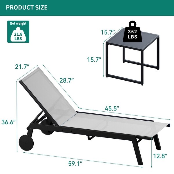 Outdoor Metal Chaise Lounge