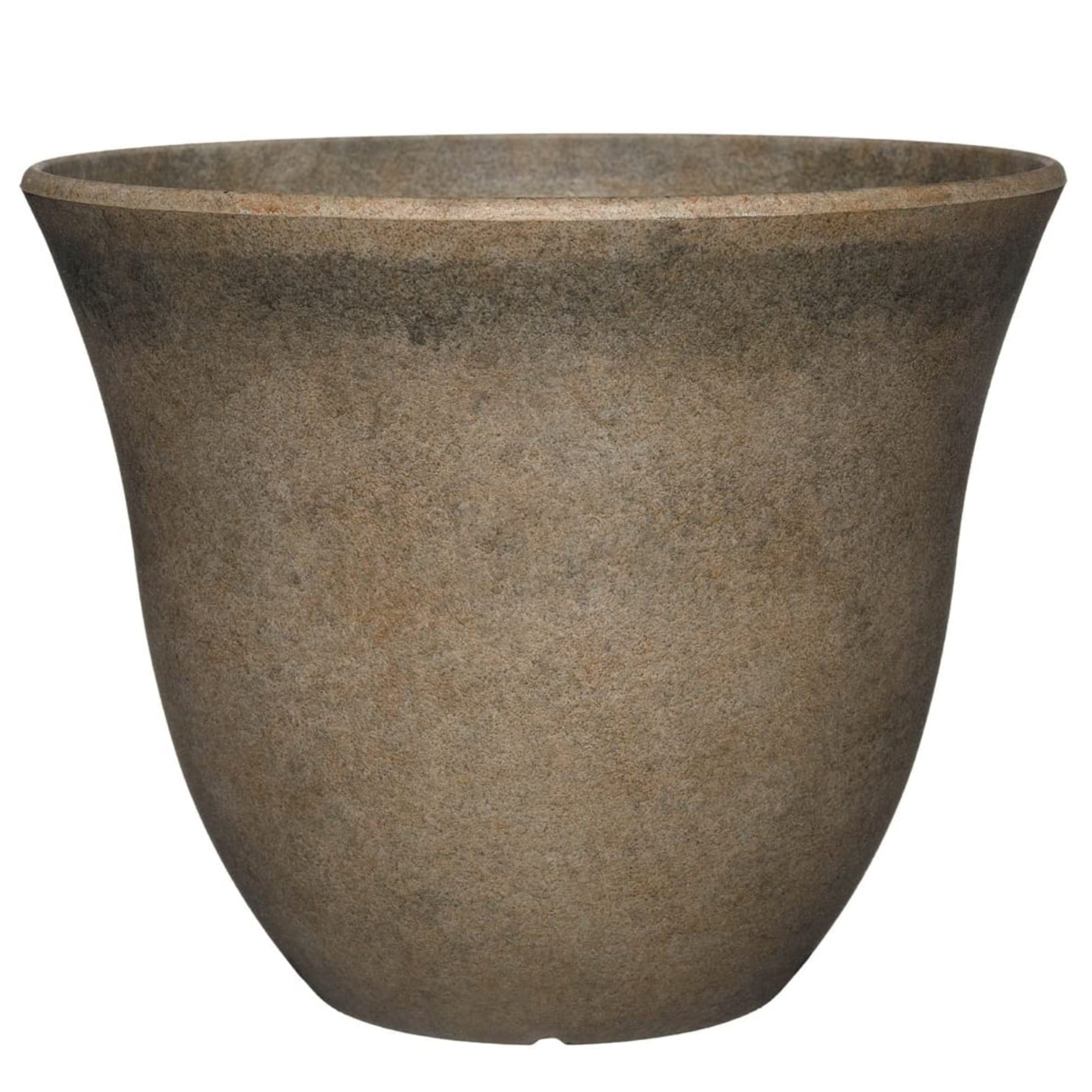 Classic Home and Garden Honeysuckle Resin Flower Pot Planter, Fossil Grey, 13"