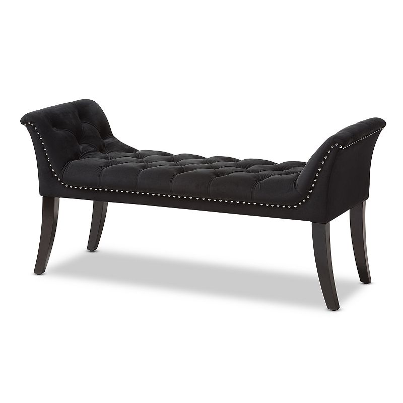 Baxton Studio Chandelle Black Bench