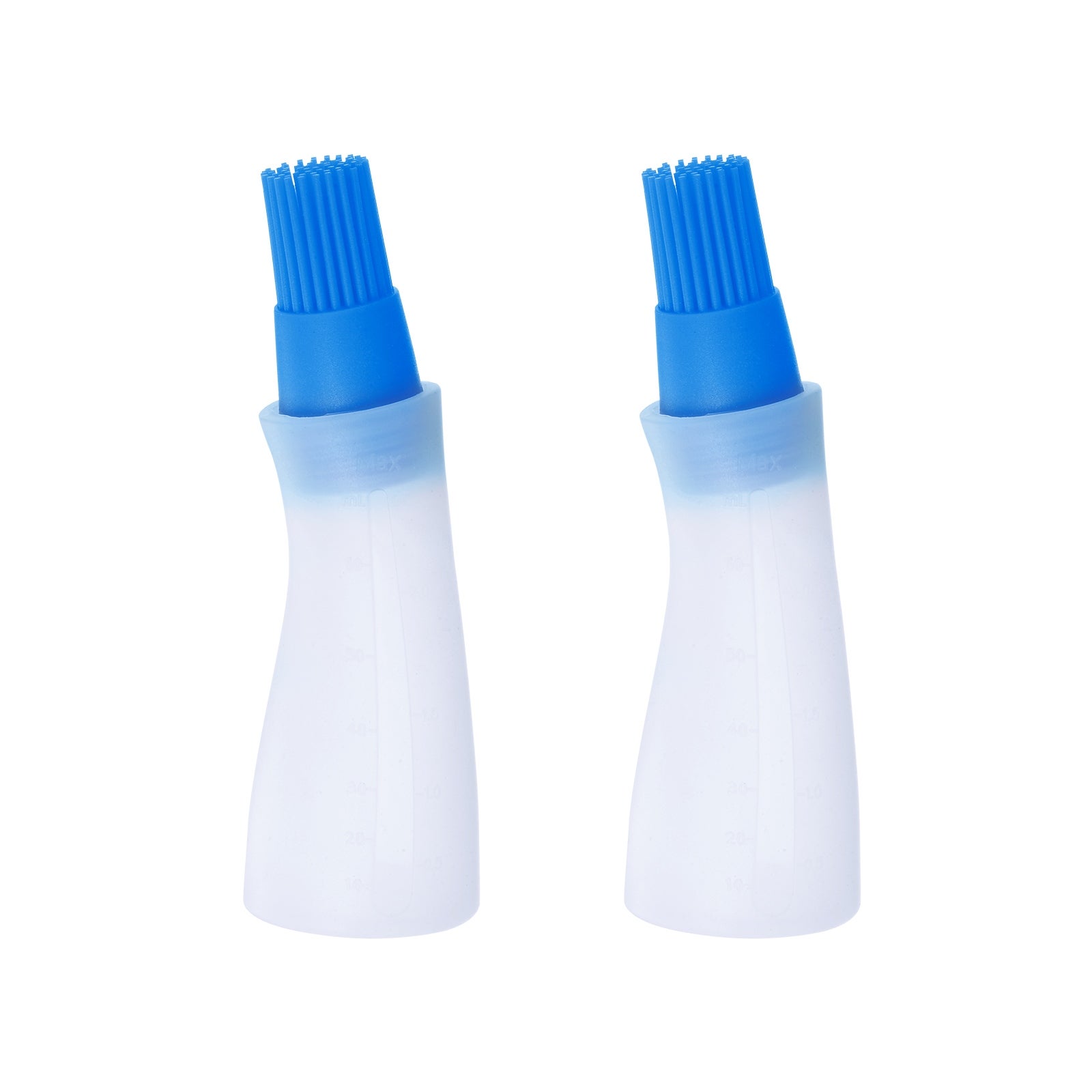 2pcs Silicone Oil Bottle Brush for Barbecue Cooking Baking， Blue