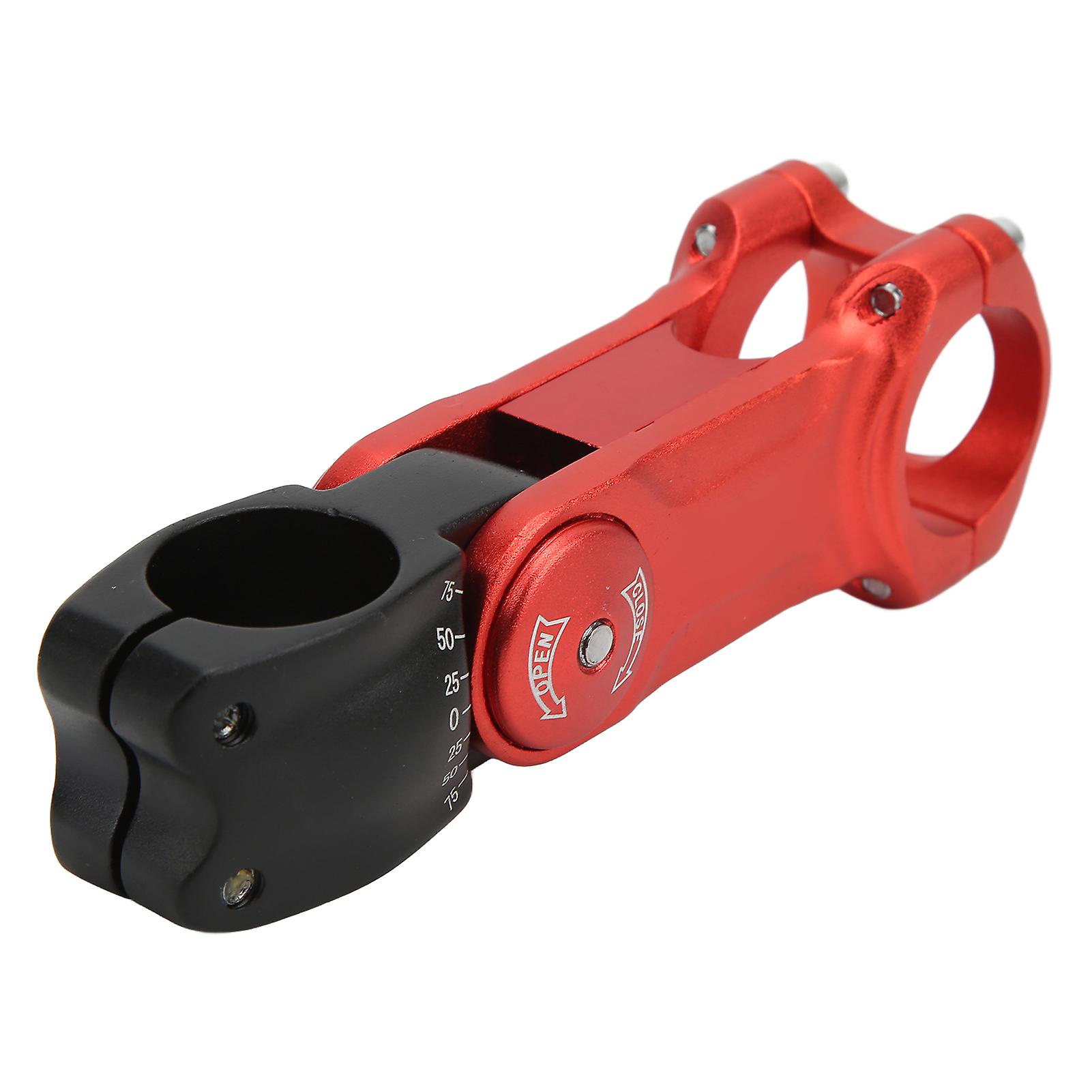 Adjustable Bike Hollow Stem Cnc Machining Bicycle Handlebar Extender For Mountain Road Bike Red And Black31.8x110mm