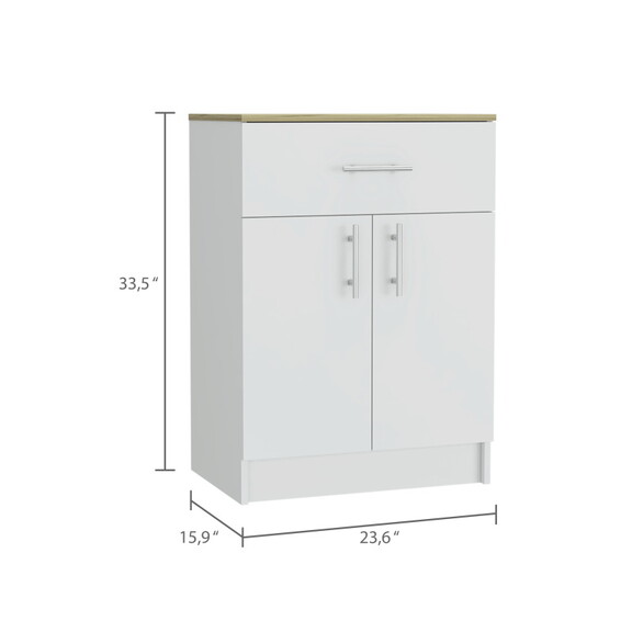 Wilmington 1 Drawer Rectangle Pantry Cabinet White...