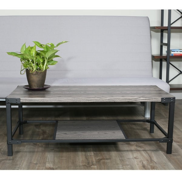 Carbon Loft Maranne Walnut Rectangle Wood/ Metal Coffee Table